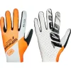 100% Celium Handschuhe Orange/weiß 10