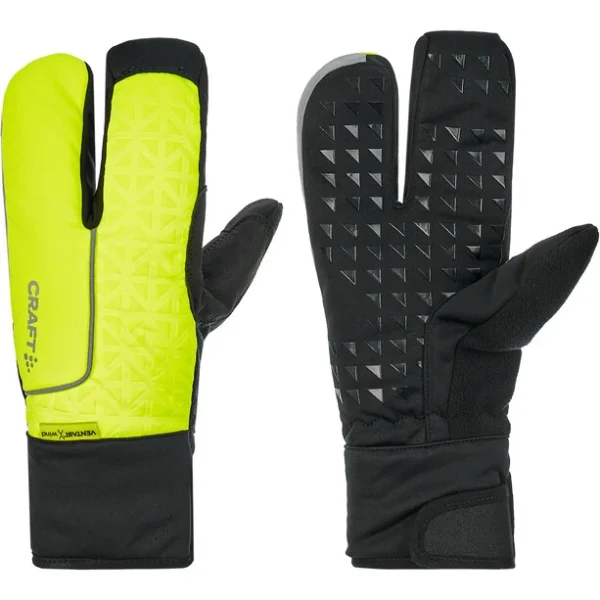 Craft Siberian 2.0 Split Finger Handschuhe Gelb/schwarz 1