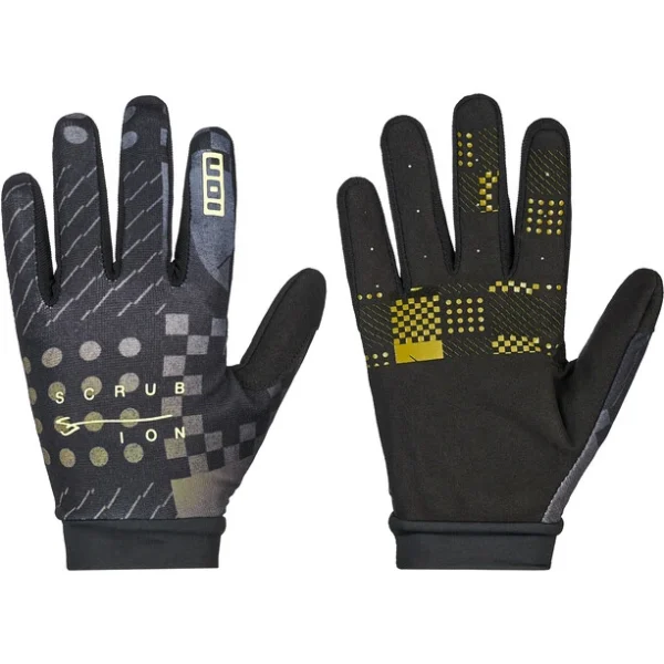 ION Scrub Handschuhe Schwarz/oliv 1